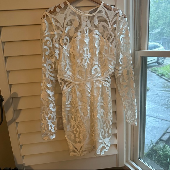 White Lace Finders Keepers Dress - Picture 6 of 8